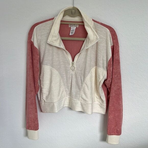 L*Space Best Life Pullover Medium Pink/Cream Medium - Picture 2 of 6
